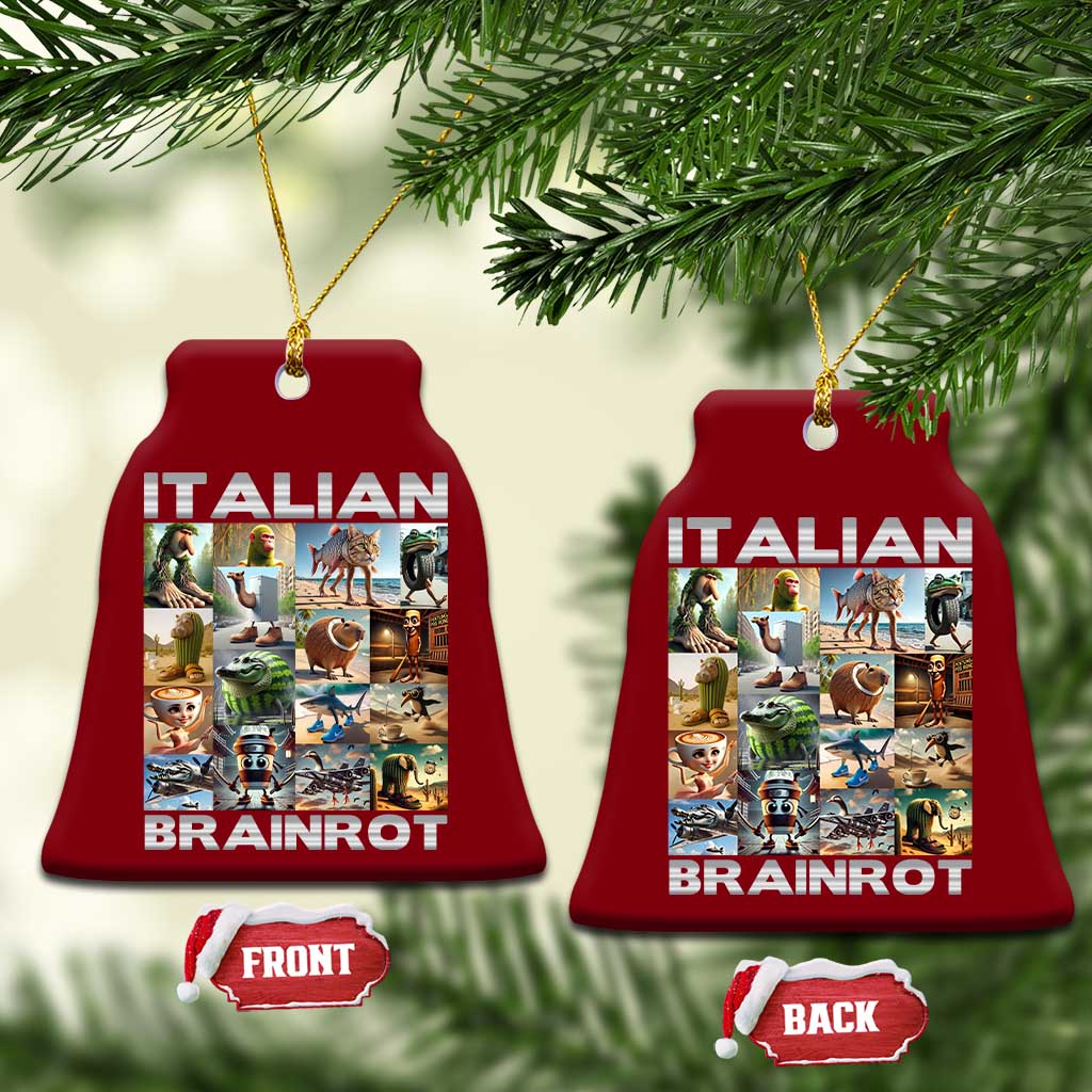 Funny Italian Brainrot Meme Art Ceramic Ornament Surreal Humor Pop Culture Collage TS02 Print Your Wear