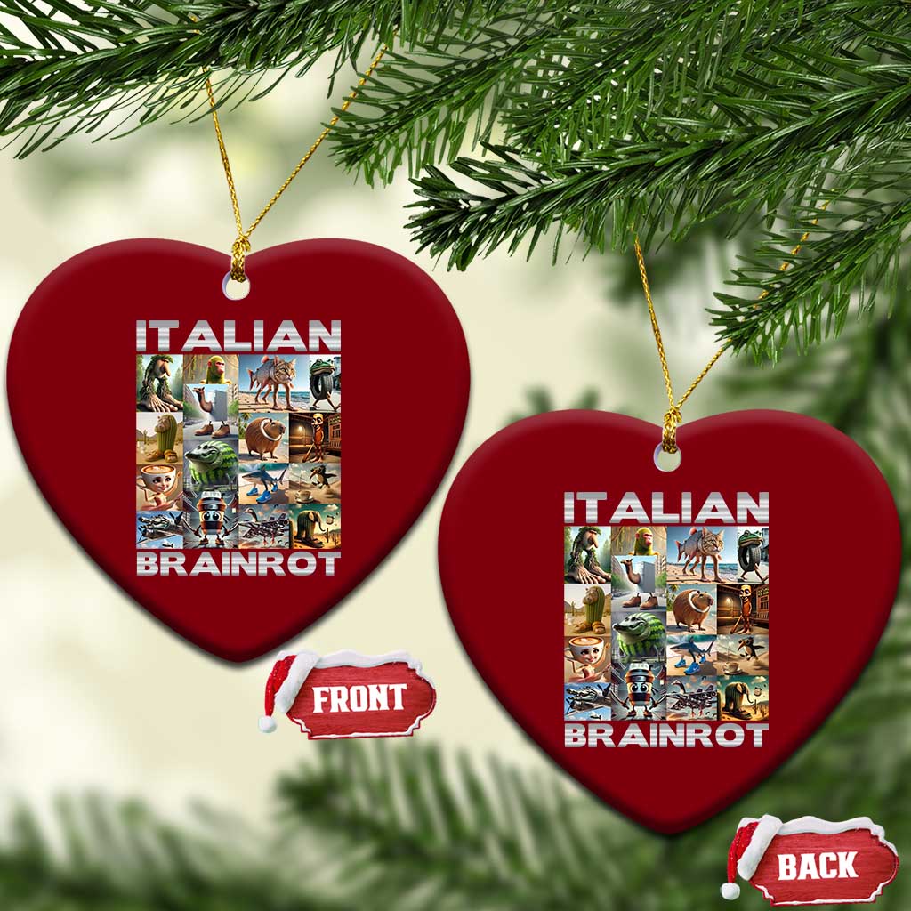 Funny Italian Brainrot Meme Art Ceramic Ornament Surreal Humor Pop Culture Collage TS02 Print Your Wear