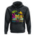 Tropical Summer Vibe Hoodie Peace Love Beach TS02 Black Print Your Wear