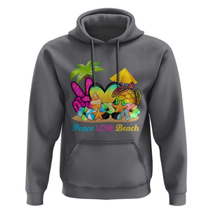 Tropical Summer Vibe Hoodie Peace Love Beach TS02 Charcoal Print Your Wear