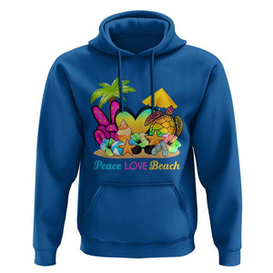 Tropical Summer Vibe Hoodie Peace Love Beach TS02 Royal Blue Print Your Wear