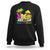 Tropical Summer Vibe Sweatshirt Peace Love Beach TS02 Black Print Your Wear