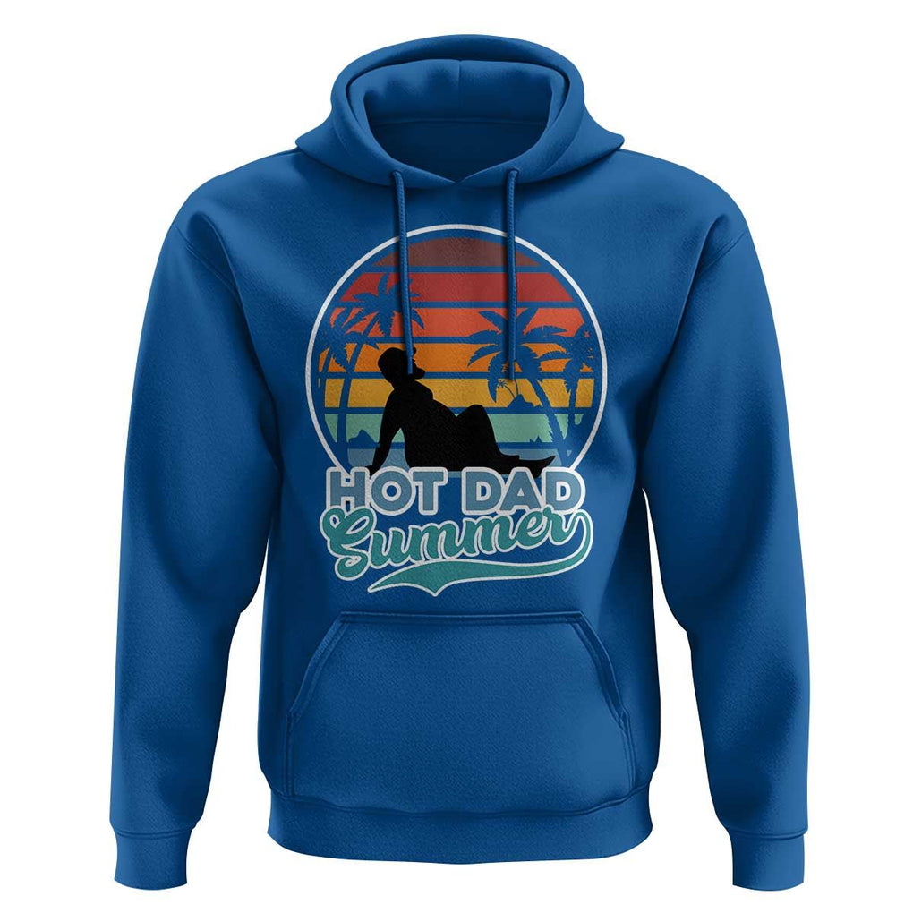 Summer Dad Bod Hoodie Funny Hot Dad Summer Retro Sunset TS02 Royal Blue Print Your Wear