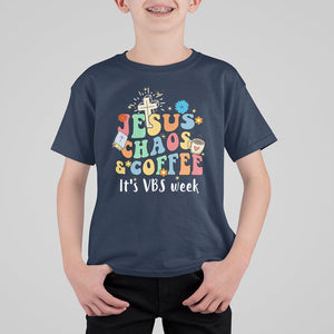 VBS Stellar T Shirt For Kid Jesus Chaos And Coffee It's VBS Week Bible Study Groovy TS02 Printyourwear
