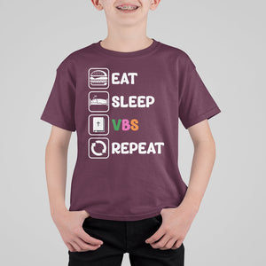VBS Stellar T Shirt For Kid Eat Sleep VBS Repeat Vacation Bible School VBS Week Kids TS02 Printyourwear