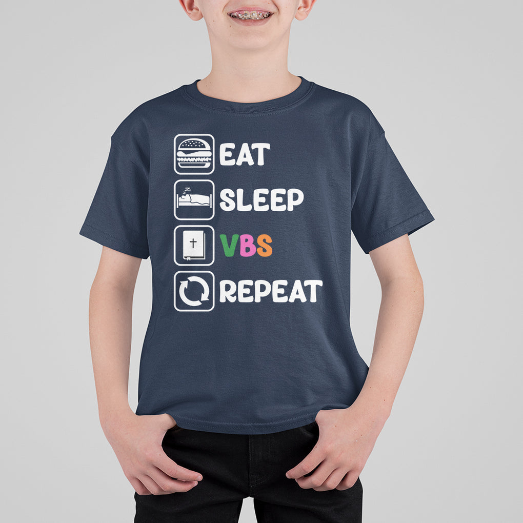 VBS Stellar T Shirt For Kid Eat Sleep VBS Repeat Vacation Bible School VBS Week Kids TS02 Printyourwear