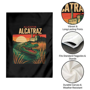 Alligator Alcatraz Garden Flag Retro Florida Swamp Political Prison TS02 Print Your Wear