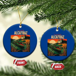 Alligator Alcatraz Ceramic Ornament Retro Florida Swamp Political Prison TS02 1pc Blue Print Your Wear