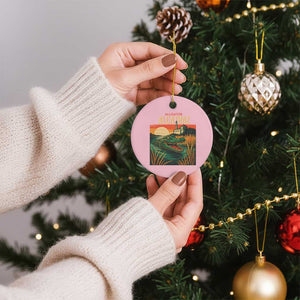 Alligator Alcatraz Ceramic Ornament Retro Florida Swamp Political Prison TS02 1pc Light Pink Print Your Wear