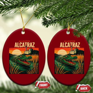 Alligator Alcatraz Ceramic Ornament Retro Florida Swamp Political Prison TS02 Print Your Wear