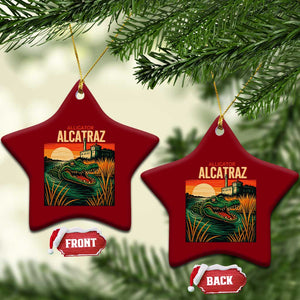 Alligator Alcatraz Ceramic Ornament Retro Florida Swamp Political Prison TS02 Print Your Wear