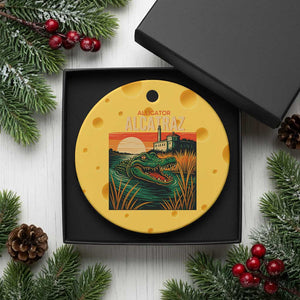Alligator Alcatraz Ceramic Ornament Retro Florida Swamp Political Prison TS02 1pc Yellow Cheese Print Your Wear