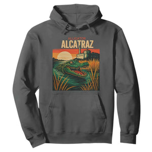 Alligator Alcatraz Hoodie Retro Florida Swamp Political Prison TS02 Dark Heather Print Your Wear