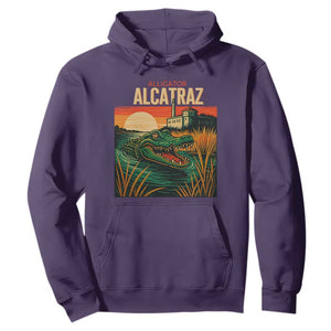 Alligator Alcatraz Hoodie Retro Florida Swamp Political Prison TS02 Purple Print Your Wear