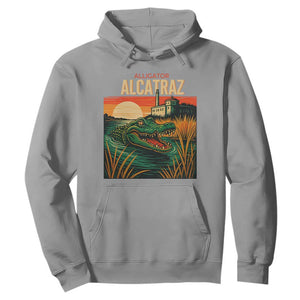 Alligator Alcatraz Hoodie Retro Florida Swamp Political Prison TS02 Sport Gray Print Your Wear