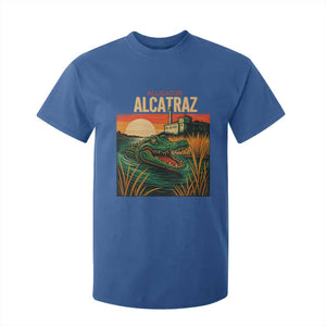 Alligator Alcatraz T Shirt For Kid Retro Florida Swamp Political Prison TS02 Royal Blue Print Your Wear