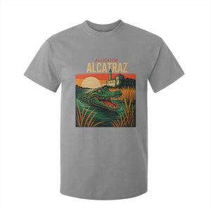 Alligator Alcatraz T Shirt For Kid Retro Florida Swamp Political Prison TS02 Sport Gray Print Your Wear