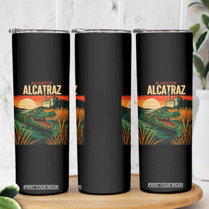 Alligator Alcatraz Skinny Tumbler Retro Florida Swamp Political Prison TS02 Print Your Wear