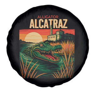 Alligator Alcatraz Spare Tire Cover Retro Florida Swamp Political Prison TS02 Print Your Wear