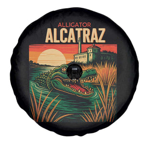 Alligator Alcatraz Spare Tire Cover Retro Florida Swamp Political Prison TS02 Print Your Wear
