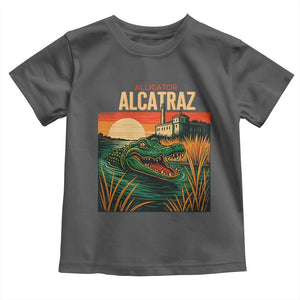 Alligator Alcatraz Toddler T Shirt Retro Florida Swamp Political Prison TS02 Dark Heather Print Your Wear