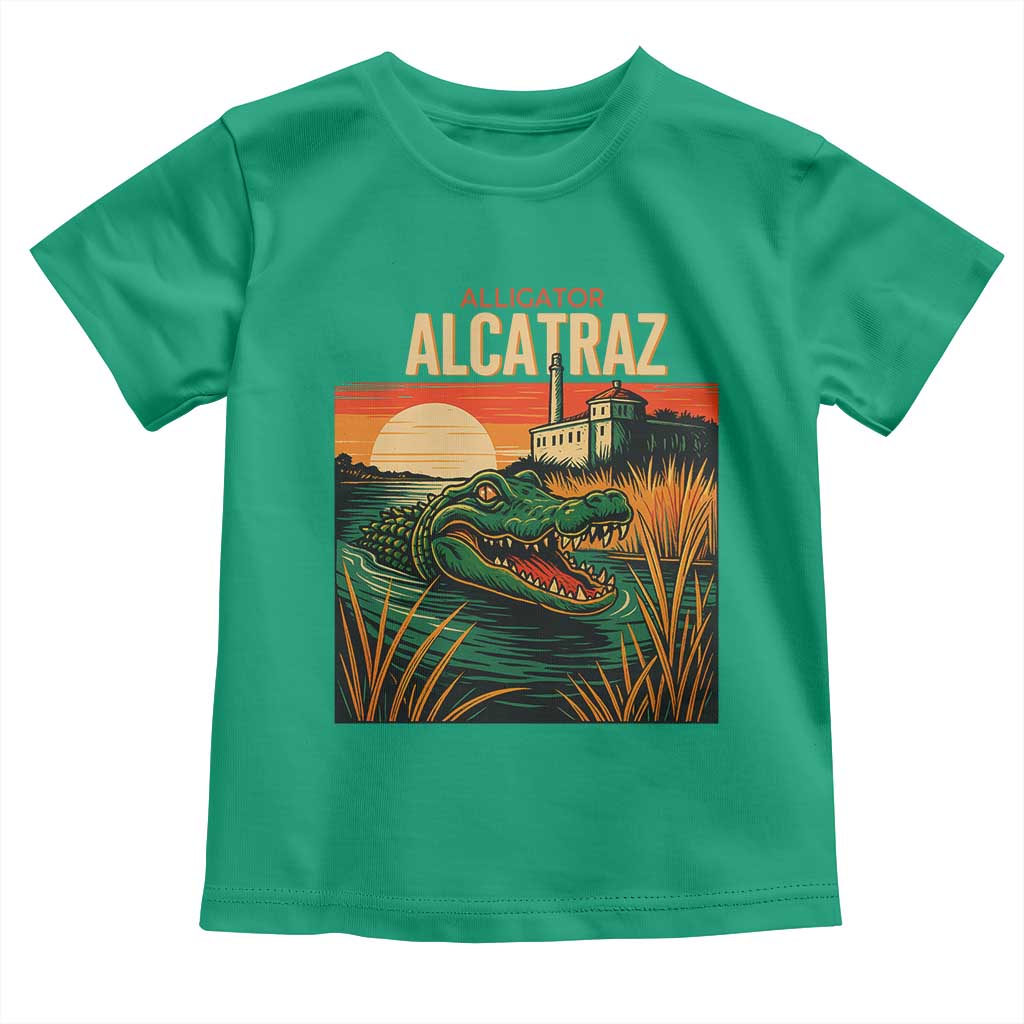 Alligator Alcatraz Toddler T Shirt Retro Florida Swamp Political Prison TS02 Irish Green Print Your Wear