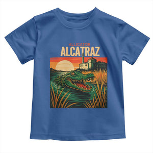 Alligator Alcatraz Toddler T Shirt Retro Florida Swamp Political Prison TS02 Royal Blue Print Your Wear