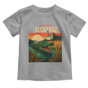 Alligator Alcatraz Toddler T Shirt Retro Florida Swamp Political Prison TS02 Sport Gray Print Your Wear
