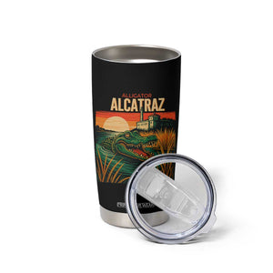 Alligator Alcatraz Tumbler Cup Retro Florida Swamp Political Prison TS02 Print Your Wear