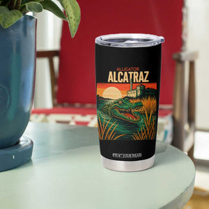 Alligator Alcatraz Tumbler Cup Retro Florida Swamp Political Prison TS02 Print Your Wear