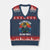 Alligator Alcatraz Florida V-Neck Knit Sweater Vest Funny Gator Cop Political Humor Retro Sunset TS02 Navy Red Print Your Wear