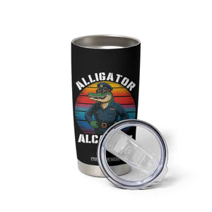 Alligator Alcatraz Florida Tumbler Cup Funny Gator Cop Political Humor Retro Sunset TS02 Print Your Wear