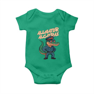 Alligator Alcatraz Political Baby Onesie Funny Florida Gator Cop with Attitude TS02 Irish Green Print Your Wear