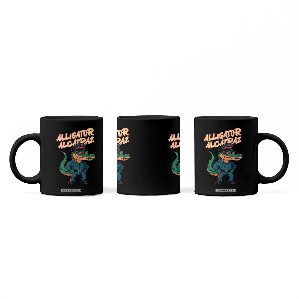 Alligator Alcatraz Political Coffee Mug Funny Florida Gator Cop with Attitude TS02 Print Your Wear