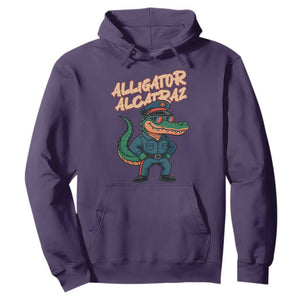 Alligator Alcatraz Political Hoodie Funny Florida Gator Cop with Attitude TS02 Purple Print Your Wear