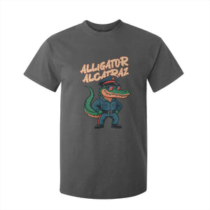 Alligator Alcatraz Political T Shirt For Kid Funny Florida Gator Cop with Attitude TS02 Dark Heather Print Your Wear