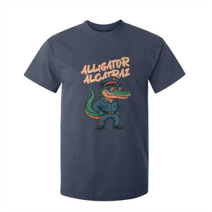 Alligator Alcatraz Political T Shirt For Kid Funny Florida Gator Cop with Attitude TS02 Navy Print Your Wear