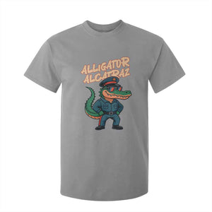 Alligator Alcatraz Political T Shirt For Kid Funny Florida Gator Cop with Attitude TS02 Sport Gray Print Your Wear