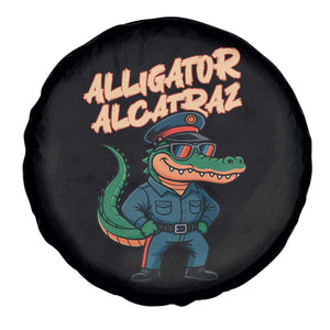 Alligator Alcatraz Political Spare Tire Cover Funny Florida Gator Cop with Attitude TS02 Print Your Wear