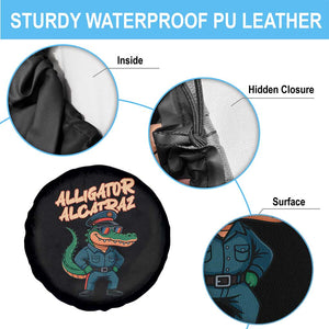 Alligator Alcatraz Political Spare Tire Cover Funny Florida Gator Cop with Attitude TS02 Print Your Wear