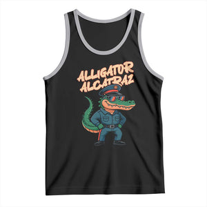 Alligator Alcatraz Political Tank Top Funny Florida Gator Cop with Attitude TS02 Black Athletic Heather Print Your Wear