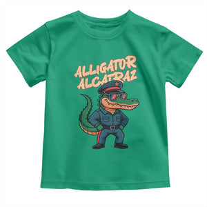 Alligator Alcatraz Political Toddler T Shirt Funny Florida Gator Cop with Attitude TS02 Irish Green Print Your Wear