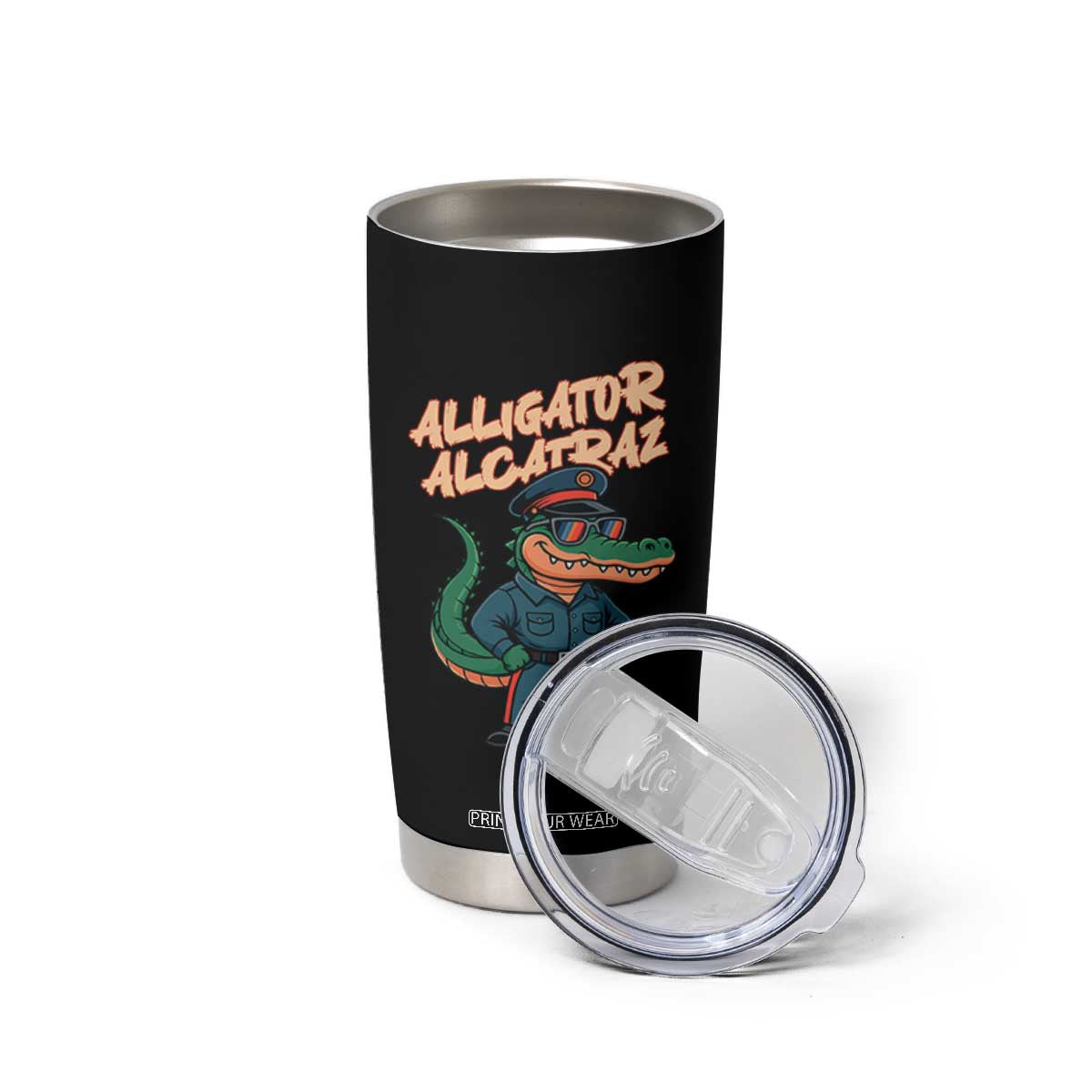 Alligator Alcatraz Political Tumbler Cup Funny Florida Gator Cop with Attitude TS02 Print Your Wear