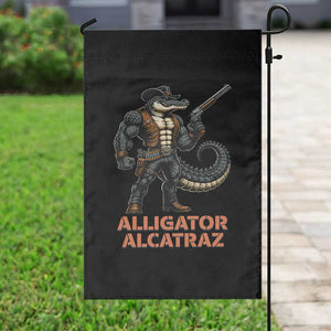 Alligator Alcatraz Gunslinger Garden Flag Swamp Outlaw Satire Patriotic Rebel TS02 Print Your Wear
