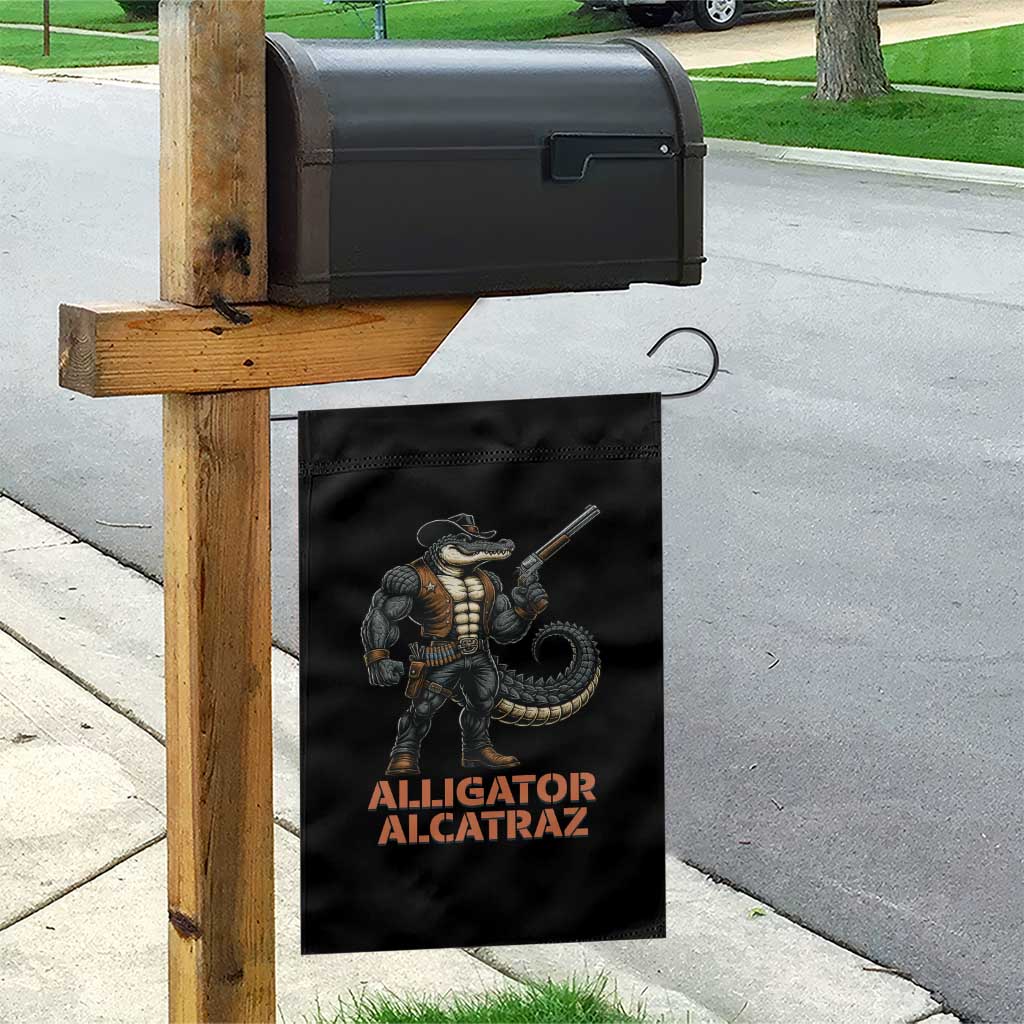 Alligator Alcatraz Gunslinger Garden Flag Swamp Outlaw Satire Patriotic Rebel TS02 Print Your Wear