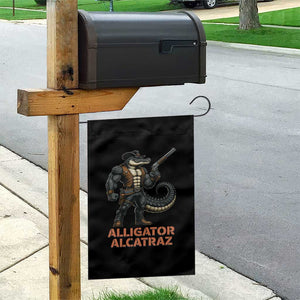 Alligator Alcatraz Gunslinger Garden Flag Swamp Outlaw Satire Patriotic Rebel TS02 Print Your Wear