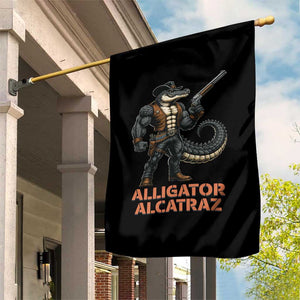 Alligator Alcatraz Gunslinger Garden Flag Swamp Outlaw Satire Patriotic Rebel TS02 Print Your Wear
