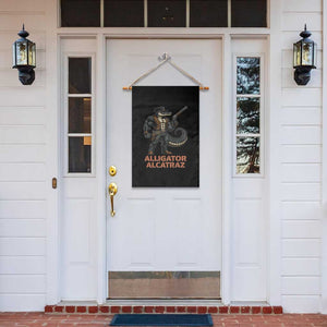Alligator Alcatraz Gunslinger Garden Flag Swamp Outlaw Satire Patriotic Rebel TS02 Print Your Wear