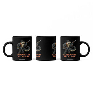 Alligator Alcatraz Gunslinger Coffee Mug Swamp Outlaw Satire Patriotic Rebel TS02 Print Your Wear