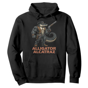Alligator Alcatraz Gunslinger Hoodie Swamp Outlaw Satire Patriotic Rebel TS02 Black Print Your Wear